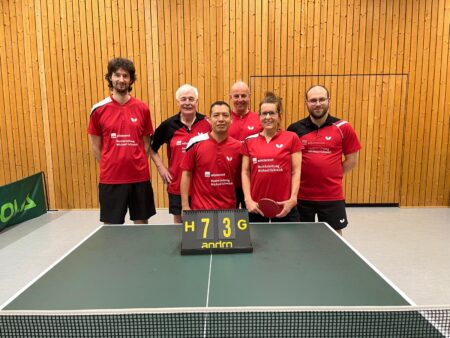 Unsere Fünfte Mannschaft gewinnt erstes Heimspiel der Rückrunde – 7:3 gegen TTC Wiesloch-Baiertal XII